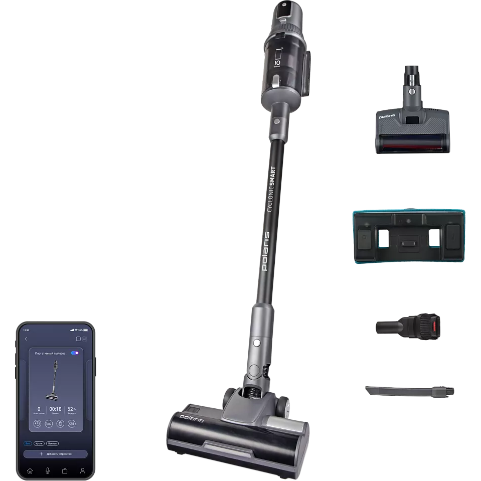Пылесос Polaris PVCS 8200 Handstick Duo Pro Wi-Fi IQ Home Grey