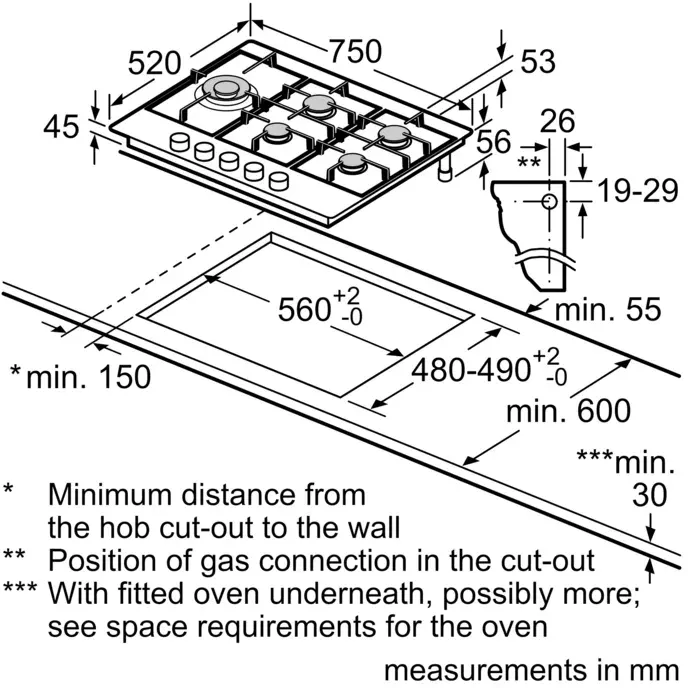 Газовая варочная панель Bosch PCS7A5I90 - фото 4
