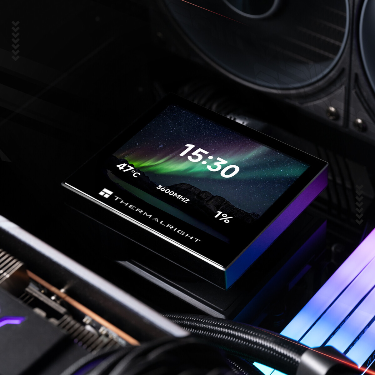 Система жидкостного охлаждения Thermalright Stream Vision 360 Black - S-VISION-360-BL - фото 6