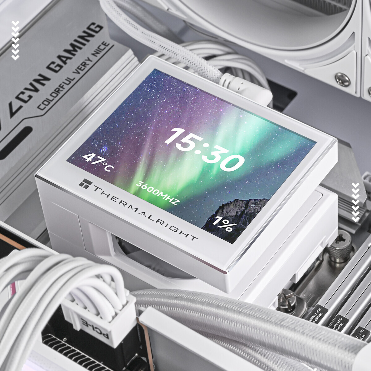 Система жидкостного охлаждения Thermalright Stream Vision 360 White - S-VISION-360-WH - фото 11