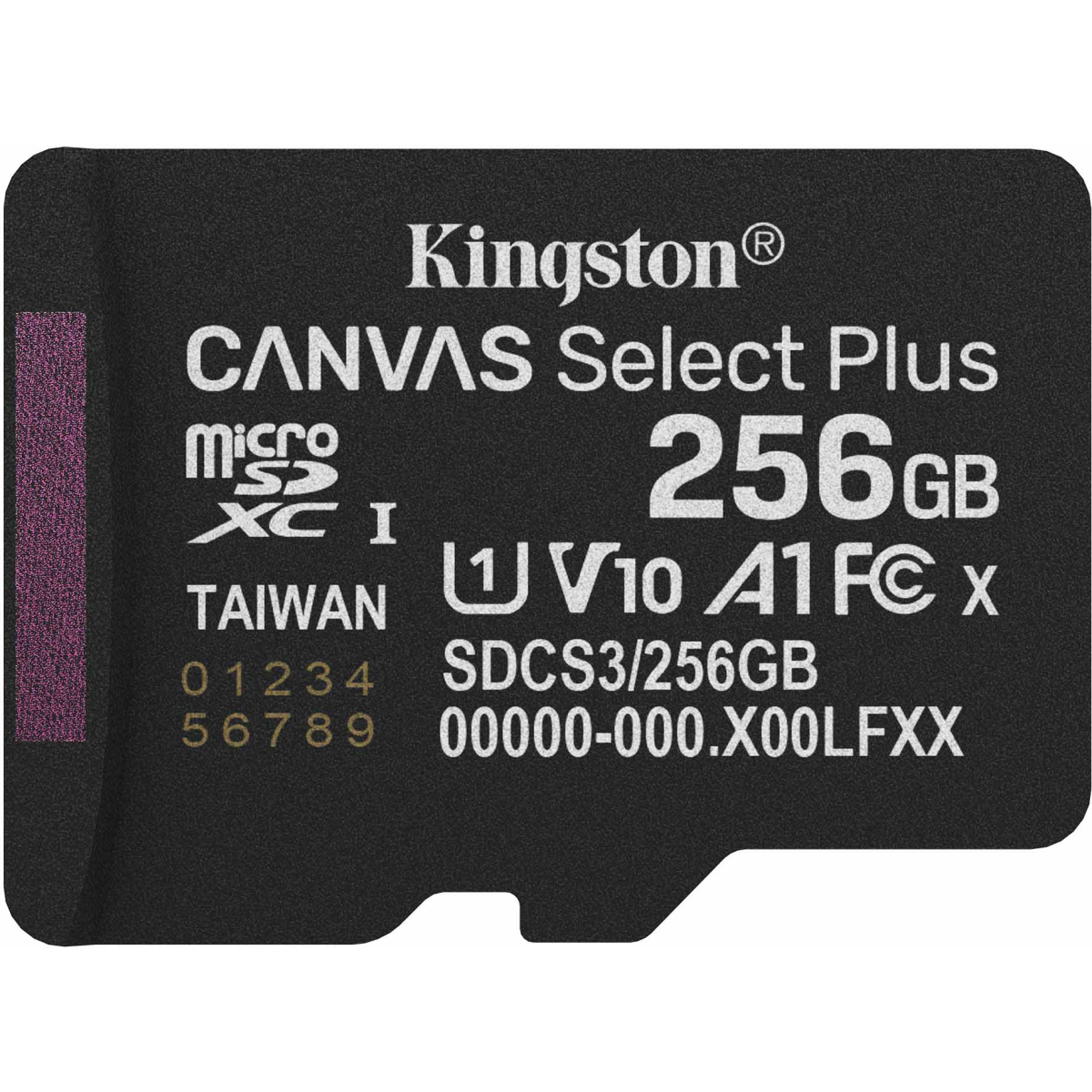 Карта памяти 256Gb MicroSD Kingston Canvas Select Plus (SDCS3/256GBSP)