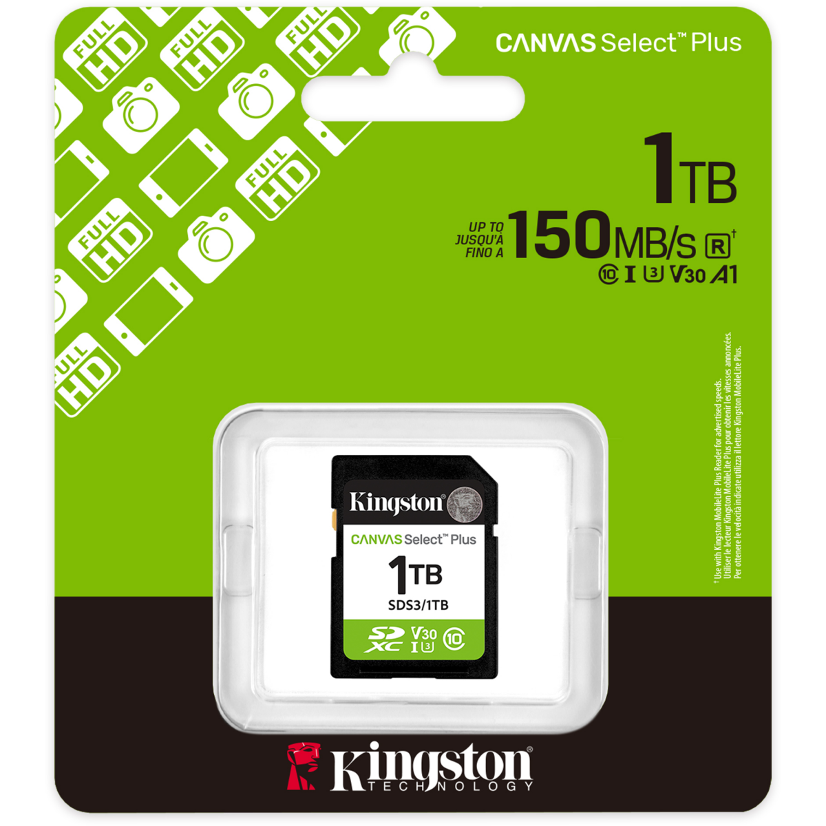 Карта памяти 1Tb SD Kingston Canvas Select Plus (SDS3/1TB) - фото 3