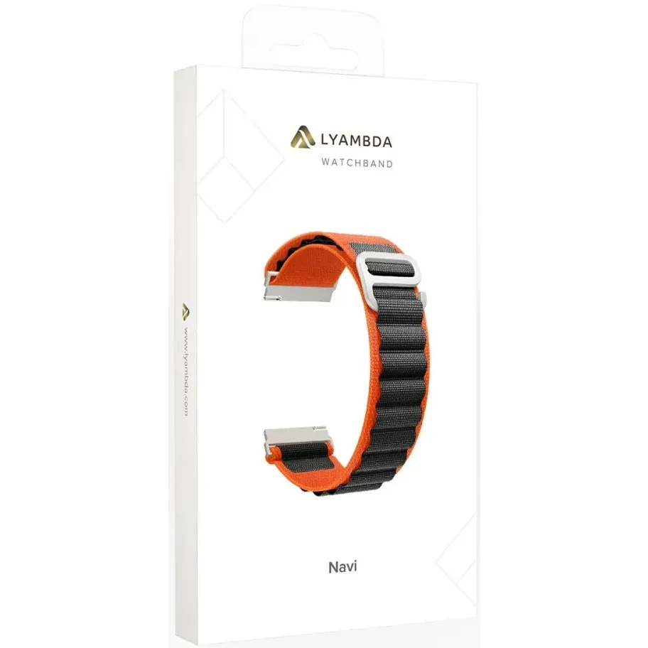 Ремешок Lyambda Navi DSN-19-20-OB Orange/Black - фото 2