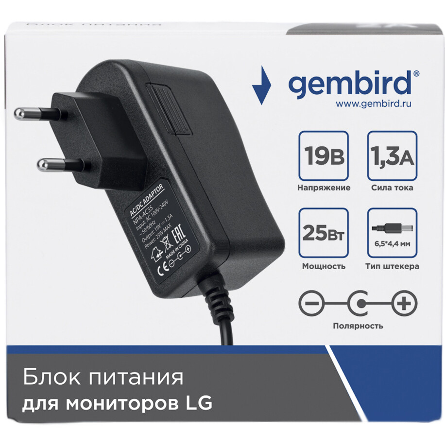 Адаптер питания Gembird NPA-AC35 - фото 2