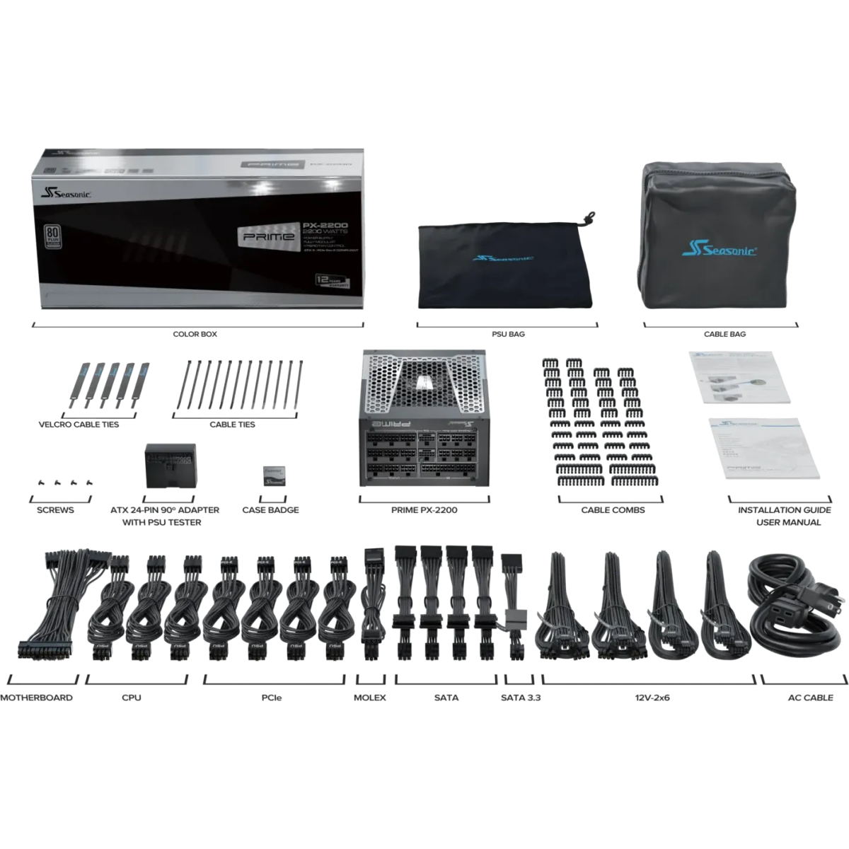 Блок питания 2200W Seasonic PX-2200 PRIME Platinum - фото 4