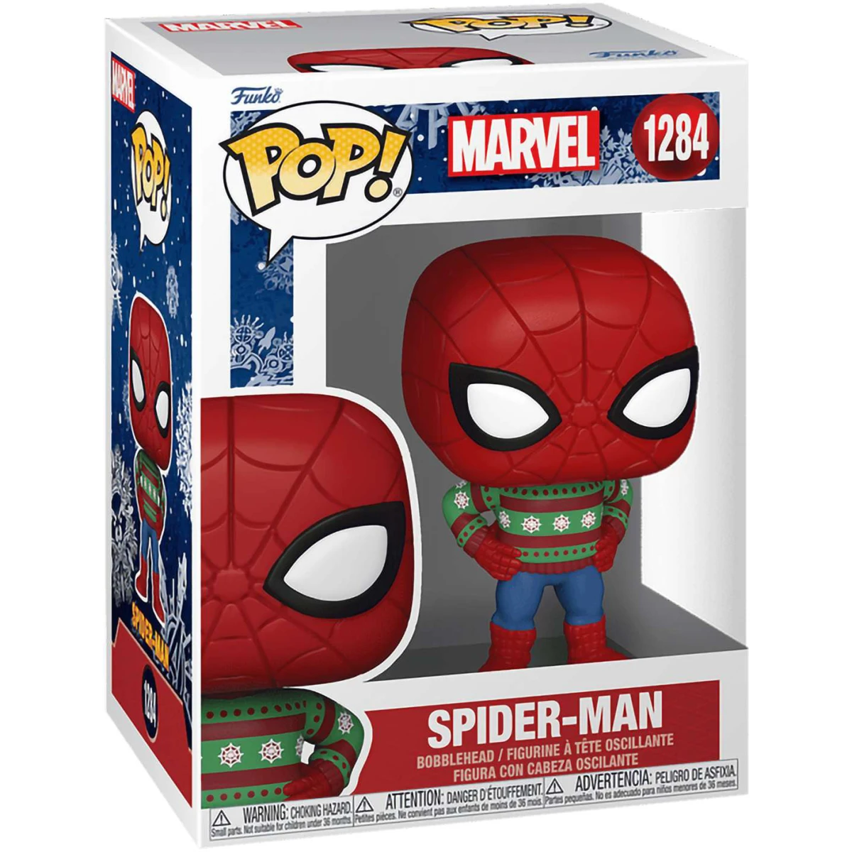 Фигурка Funko POP! Bobble Marvel Holiday Spider-Man in Sweater - 72190 - фото 2