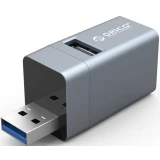 USB-концентратор Orico Mini 3-in-1 USB HUB Grey (ORICO-MINI-U32L-GY-BP)