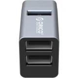 USB-концентратор Orico Mini 3-in-1 USB HUB Grey (ORICO-MINI-U32L-GY-BP)