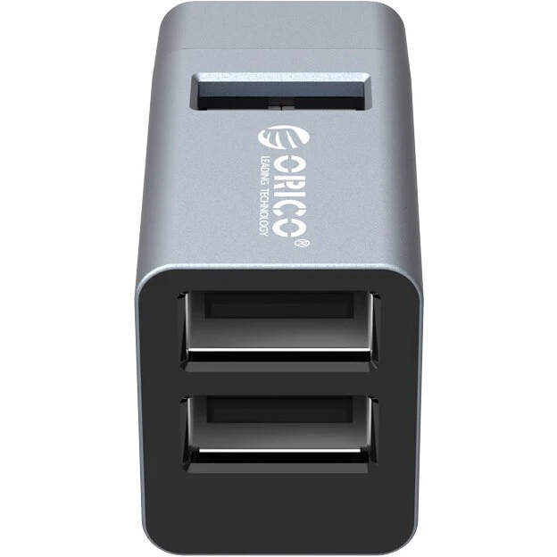 USB-концентратор Orico Mini 3-in-1 USB HUB Grey - ORICO-MINI-U32L-GY-BP - фото 2