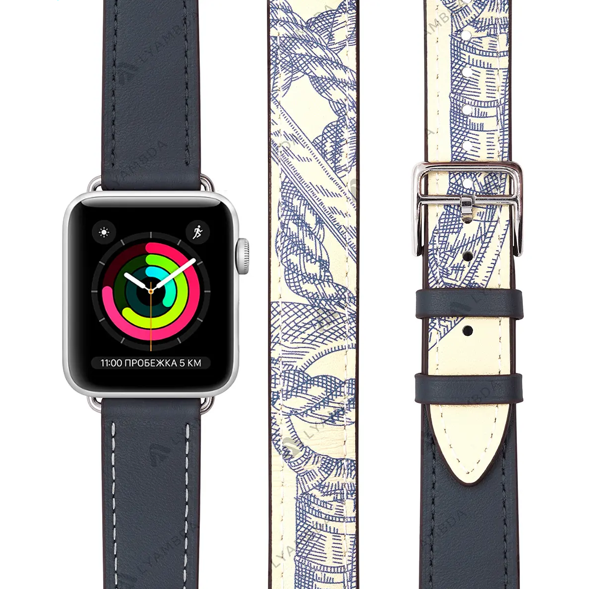 Ремешок Lyambda Meridiana LWA-01-40-BLP - фото 2