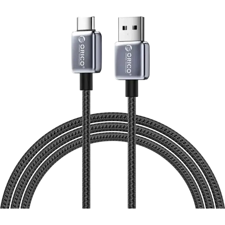Кабель USB - USB Type-C, 2м, Orico GQA66-20-BK-BP Black