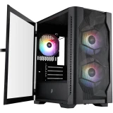 Корпус 1STPLAYER DK D4-M FRGB Black (D4-M-BK-2F1P-1F1)