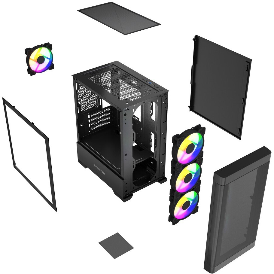 Корпус Powercase Mistral Micro A13B Black - CMMA13B-L4 - фото 7