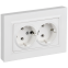 Электрическая розетка IEK BRITE BR-R27-16-K91-F
