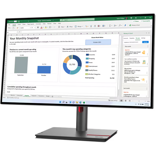 Монитор Lenovo 27" ThinkVision P27h-30 (63A1GAR1CB) - фото 2