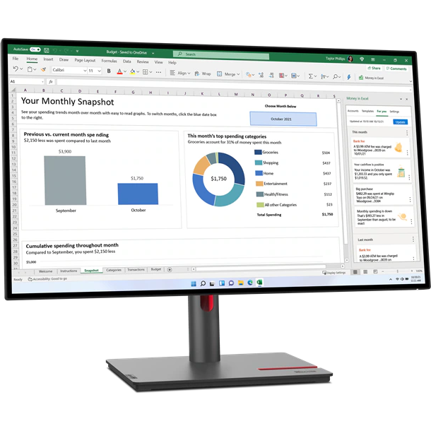 Монитор Lenovo 27" ThinkVision P27h-30 (63A1GAR1CB) - фото 3