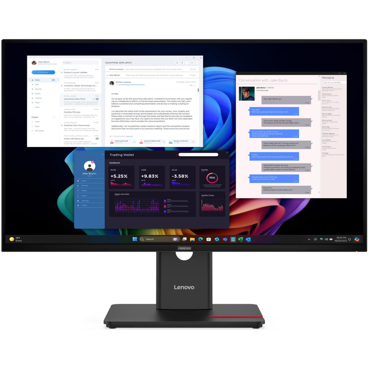 Монитор Lenovo 27" ThinkVision T27UD-40 (64AFGAR2CB)