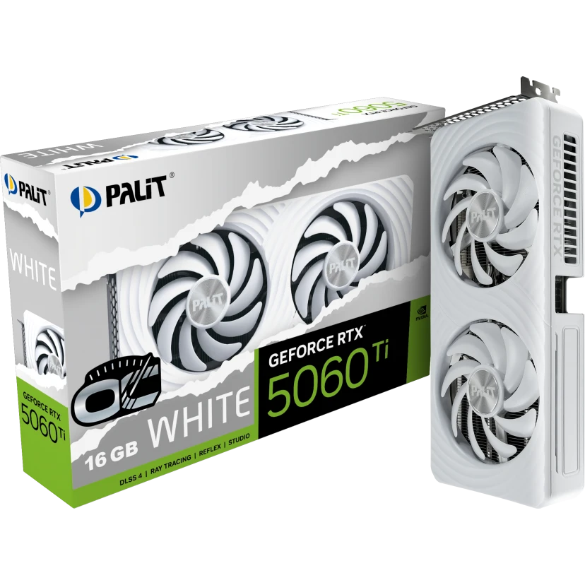 Видеокарта NVIDIA GeForce RTX 5060 Ti Palit White OC 16Gb (NE7506TU19T1-GB2061M) - фото 11
