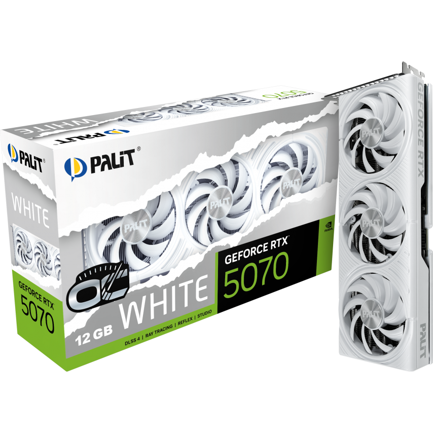 Видеокарта NVIDIA GeForce RTX 5070 Palit White OC 12Gb (NE75070U19K9-GB2050W) - фото 10