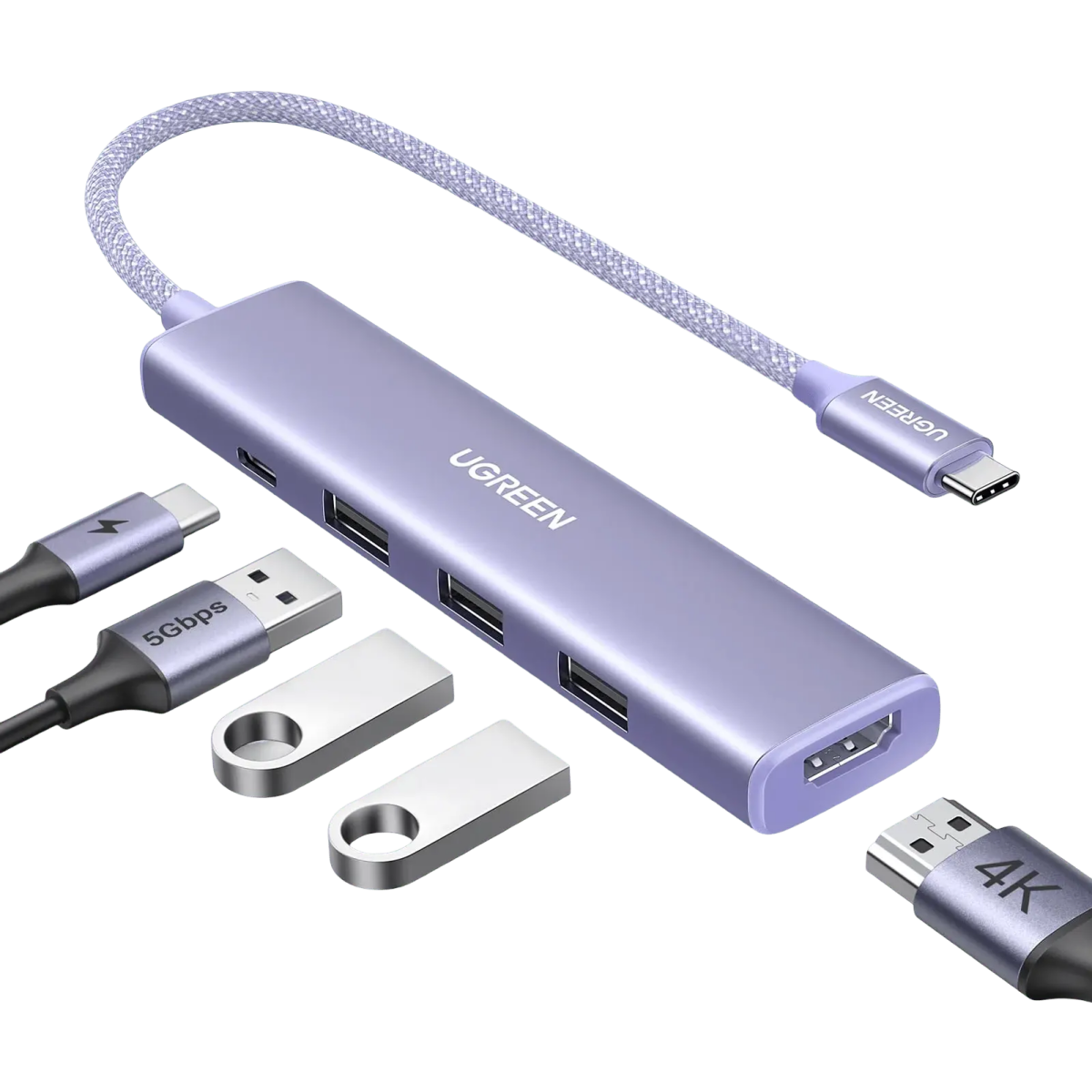USB-концентратор UGREEN CM478 (35582) Purple