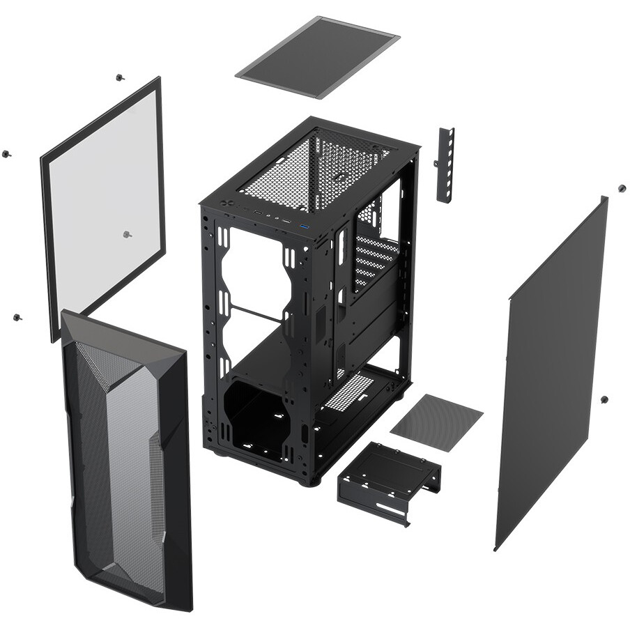 Корпус XASTRA A304 4ARGB Black - A304-4FC12A - фото 14