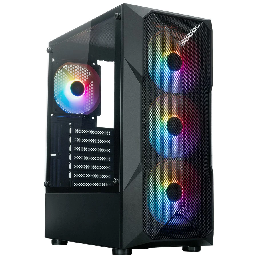 Корпус XASTRA A304 4FRGB Black - A304-4FC12F