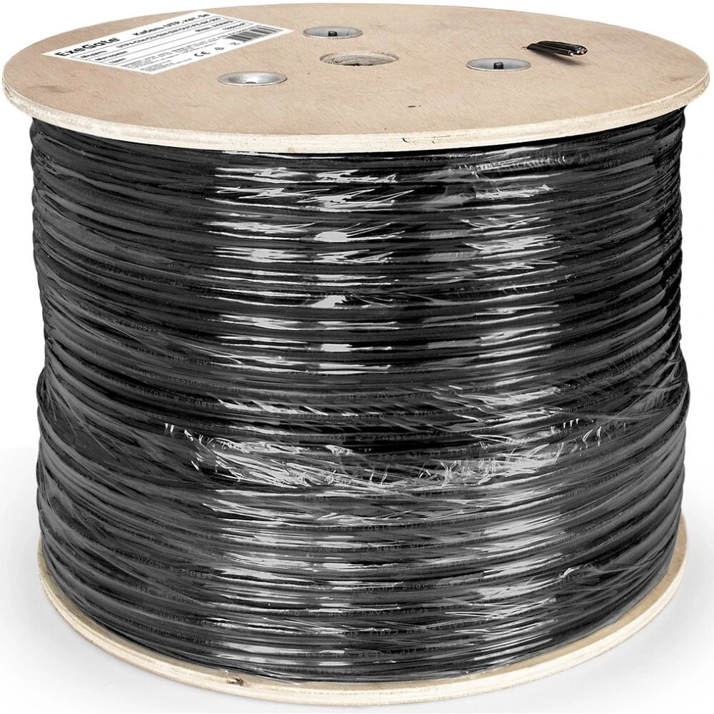 ..... Бухта ExeGate UTP4-C5e-CU-S24-SW-OUT-PE-BK-305, 305м (3141) повреждена упаковка - EX190974RUS