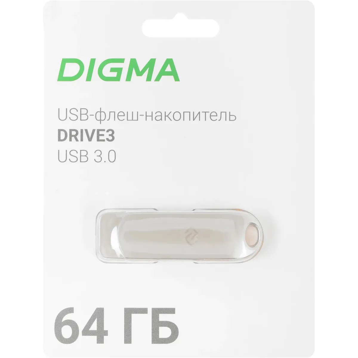 USB Flash накопитель 64Gb Digma DRIVE3 (DGFUM064A30SR) - фото 2