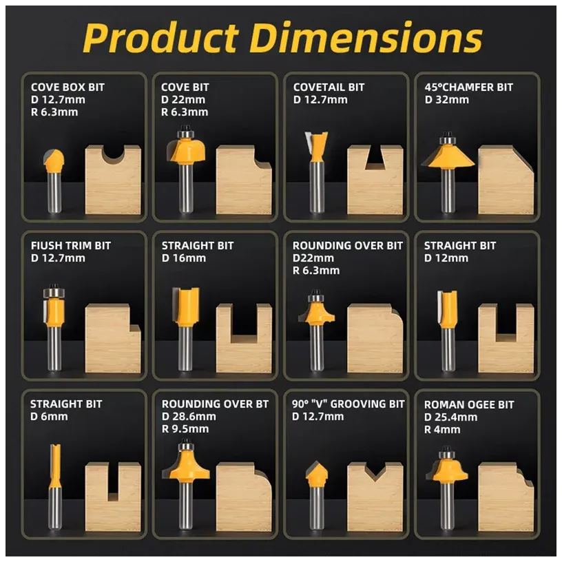 Набор фрез Deli DH-MXD008-EH1 - фото 3