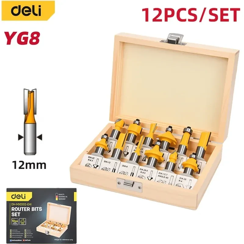 Набор фрез Deli DH-MXD012-EH1 - фото 2