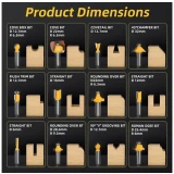 Набор фрез Deli DH-MXD012-EH1