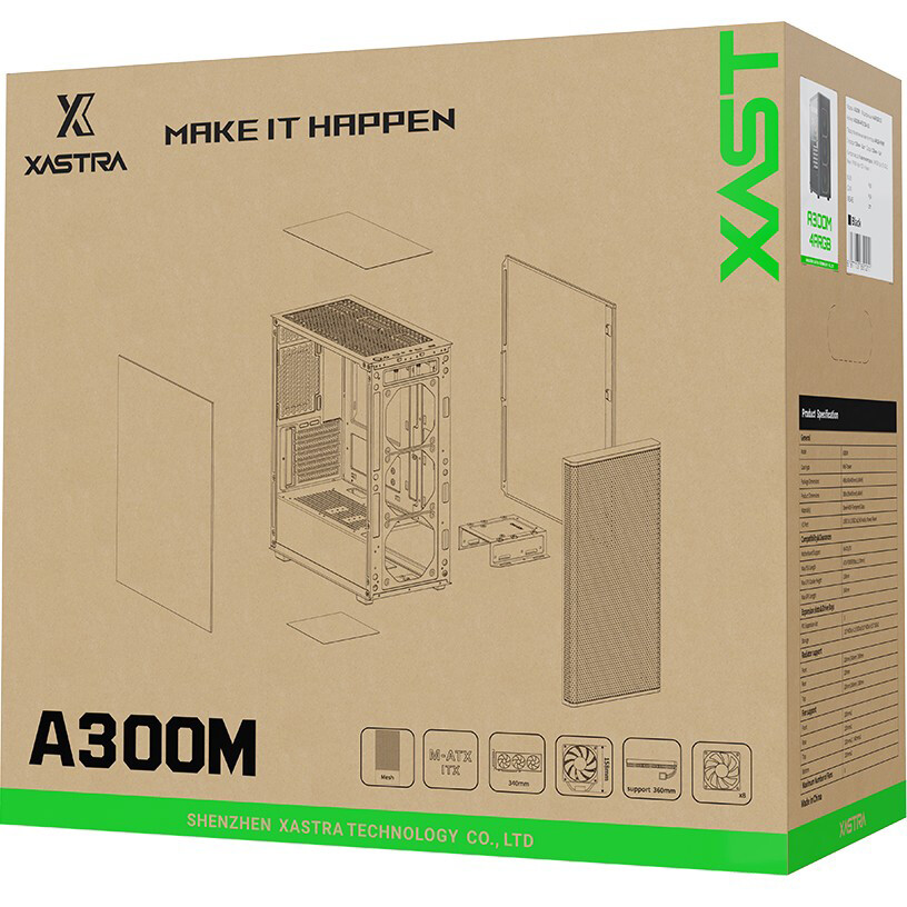 Корпус XASTRA A300M 4ARGB-C6 Black - A300M-4FG12A-C6 - фото 14