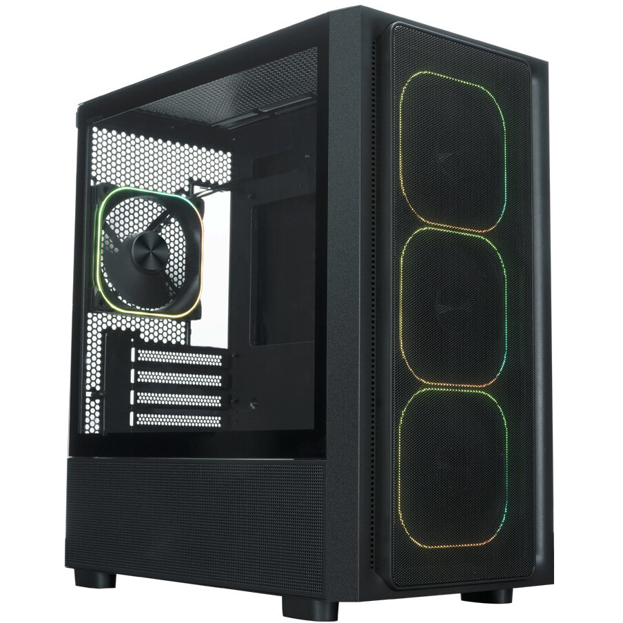 Корпус XASTRA A411M 4ARGB-FG Black - A411M-4FG12A - фото 2