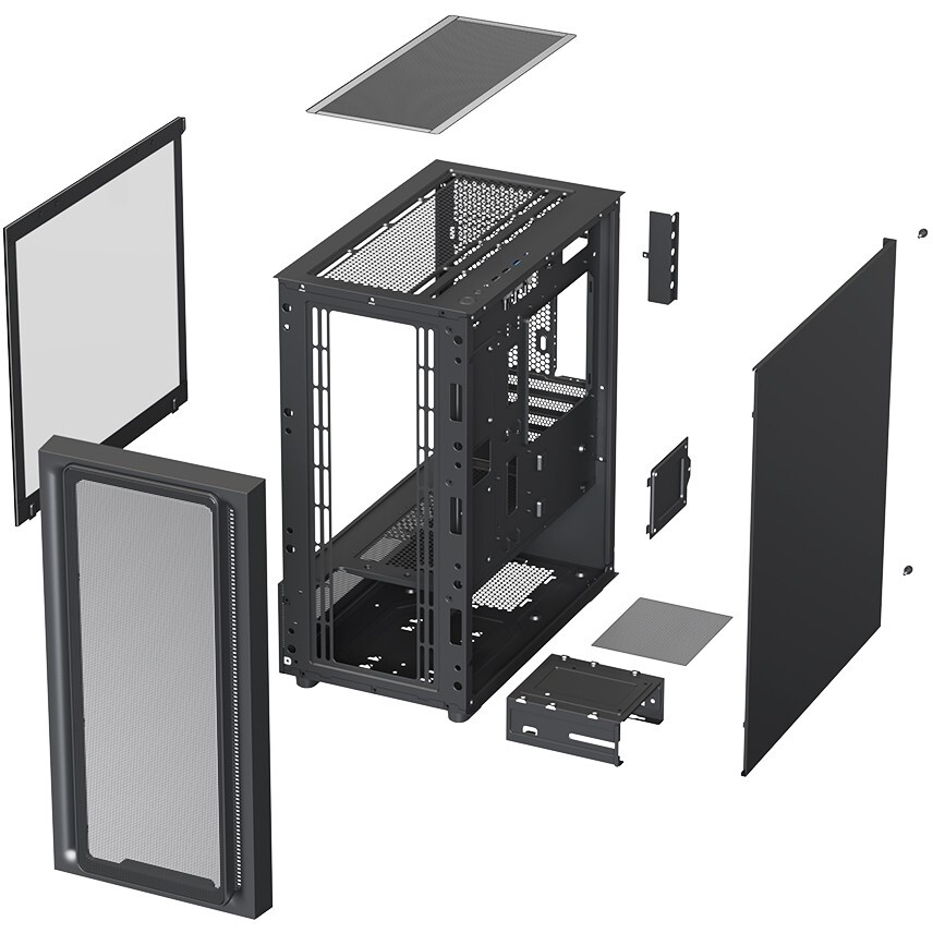 Корпус XASTRA A411M 4ARGB-FG Black - A411M-4FG12A - фото 11