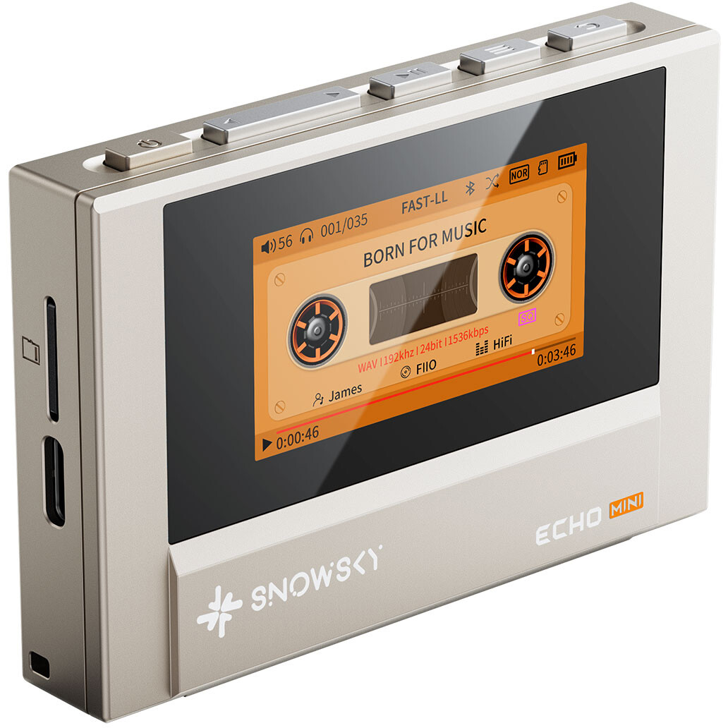 Портативный плеер FiiO SnowSky Echo Mini Titanium Gold - фото 2
