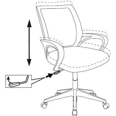 Офисное кресло Бюрократ CH-W695NLT Dark Grey - CH-W695NLT/DG/TW-12/1483034 - фото 6