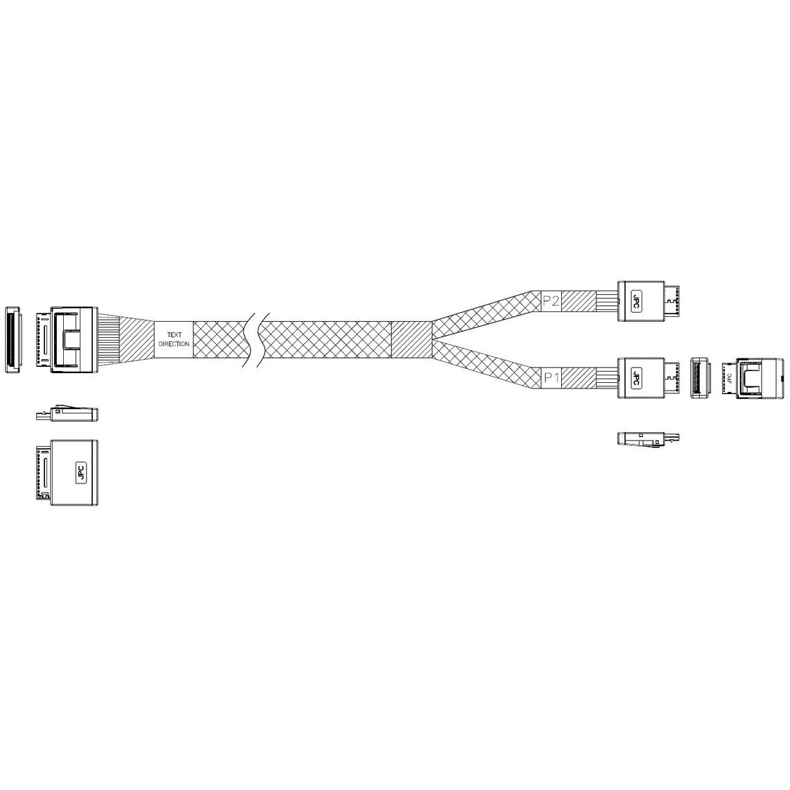 Кабель JPC P5251DR01000-1