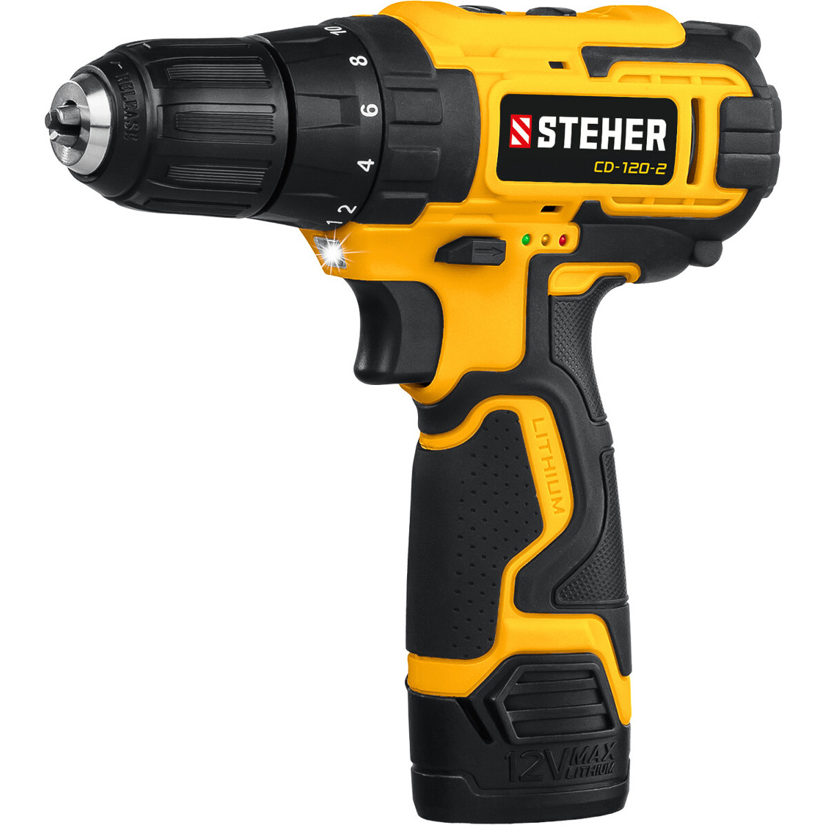Дрель-шуруповёрт STEHER CD-120-2