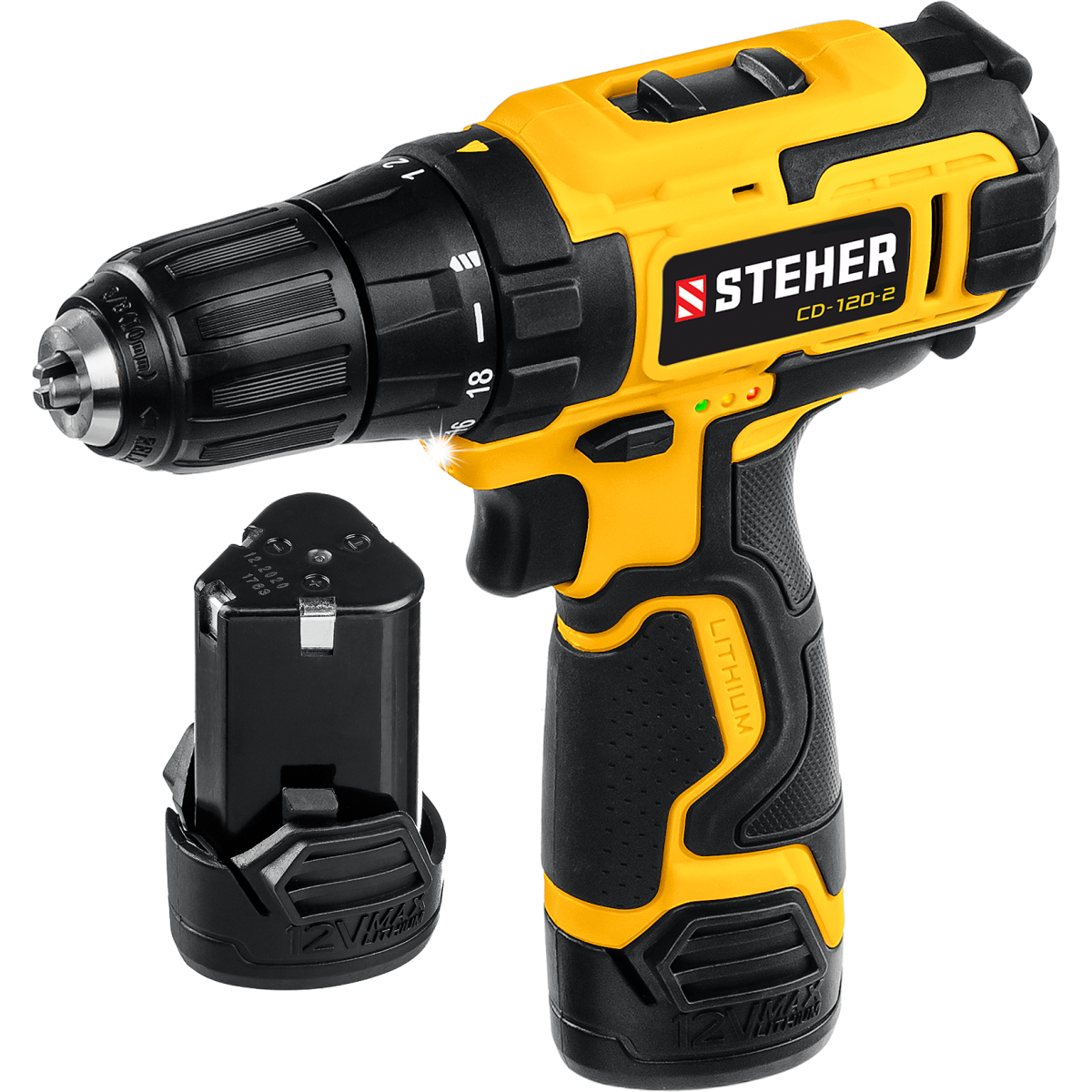 Дрель-шуруповёрт STEHER CD-120-2 - фото 5