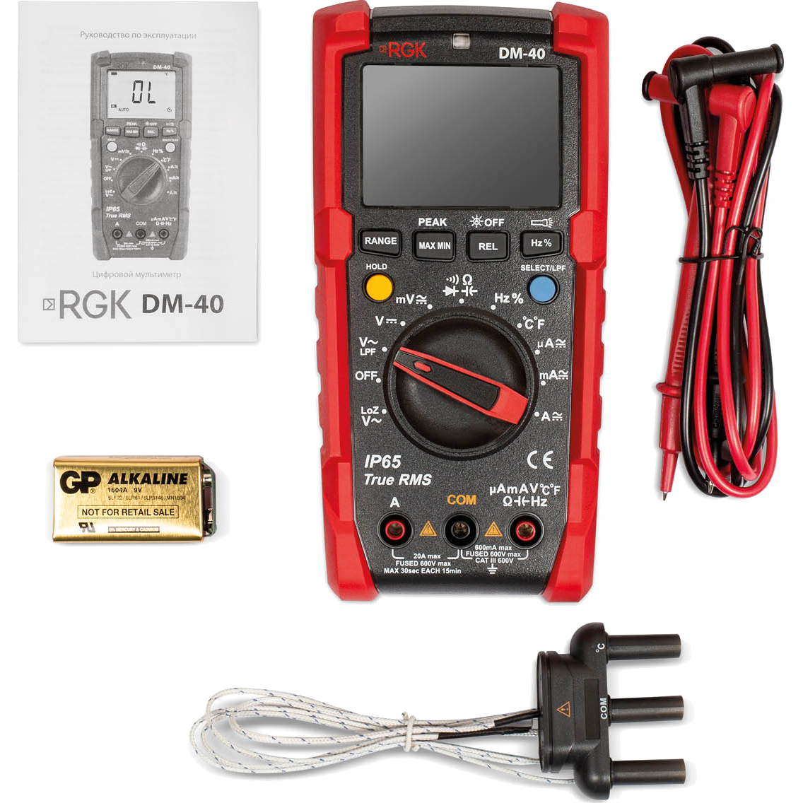 Мультиметр RGK DM-40 - 776431 - фото 5