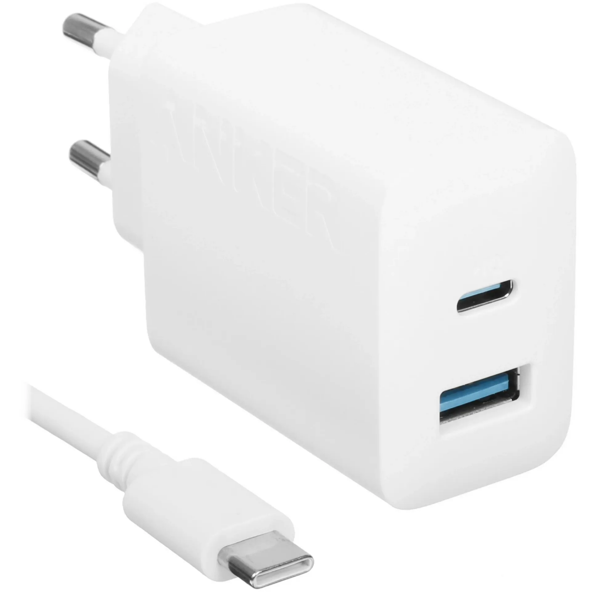 Сетевое зарядное устройство Anker 312 20W White (B2348) + USB-C Cable