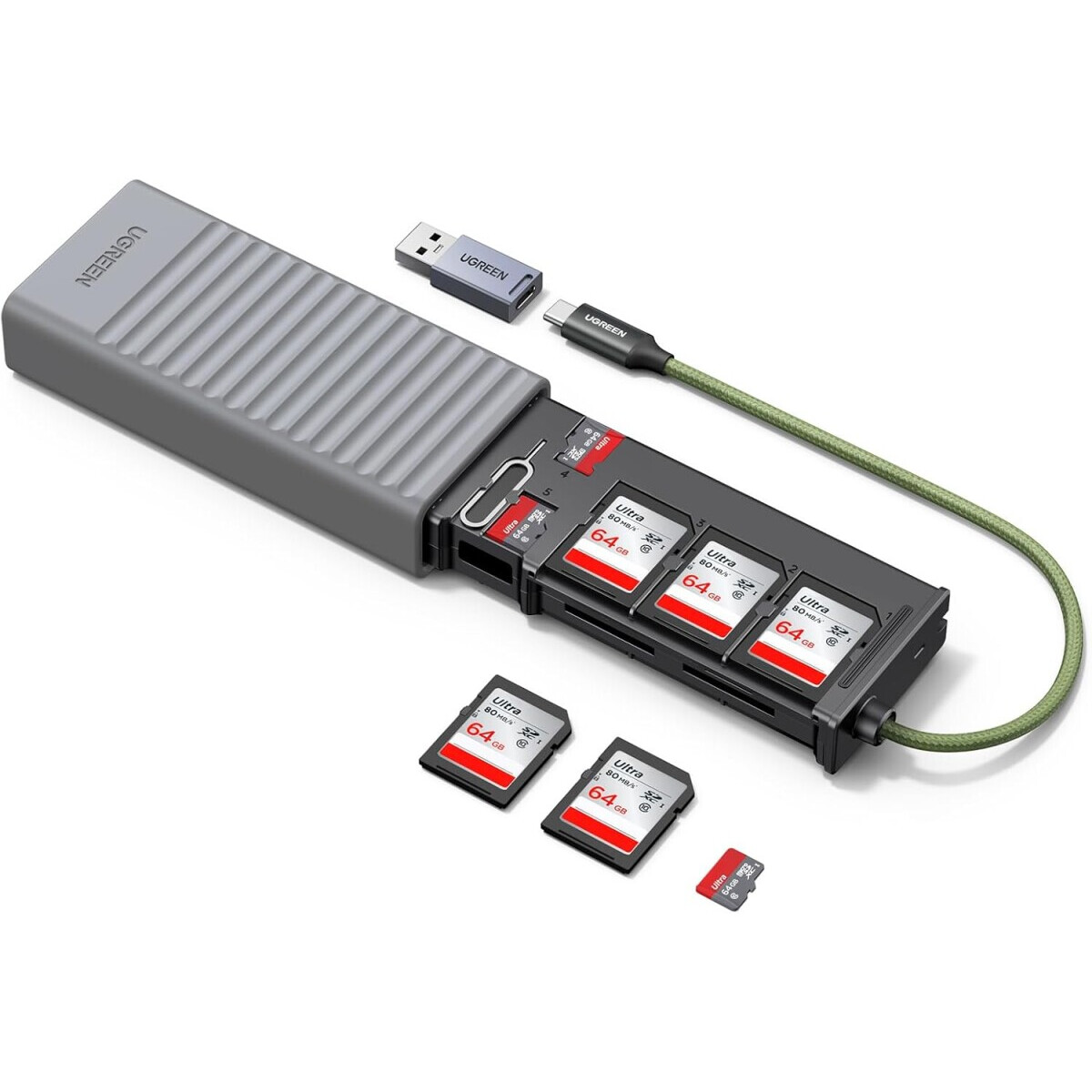 Кардридер UGREEN CM856 Grey - 55899