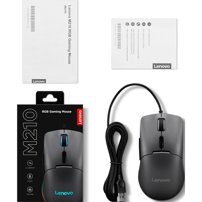 Мышь Lenovo M210 RGB Black - GY51M74265 - фото 7