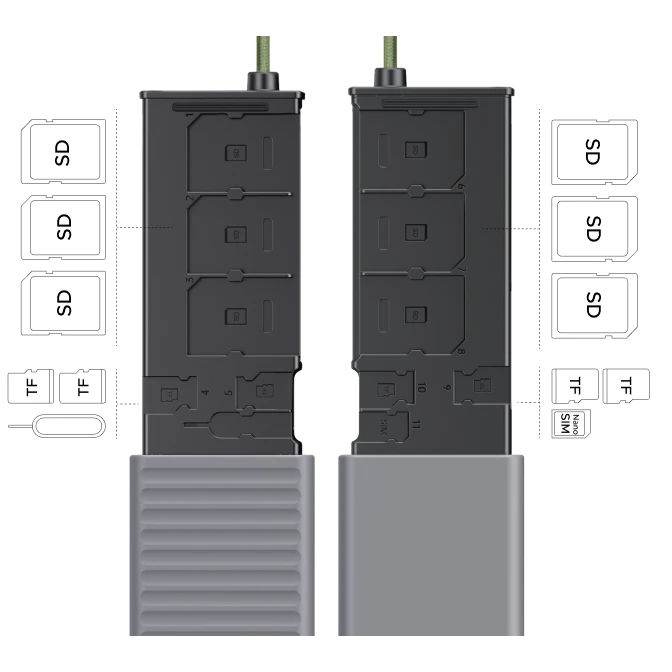 Кардридер UGREEN CM856 Grey - 55899 - фото 2