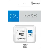 Карта памяти 32Gb MicroSD SmartBuy + SD адаптер (SB32GMSDU1BLUE01)
