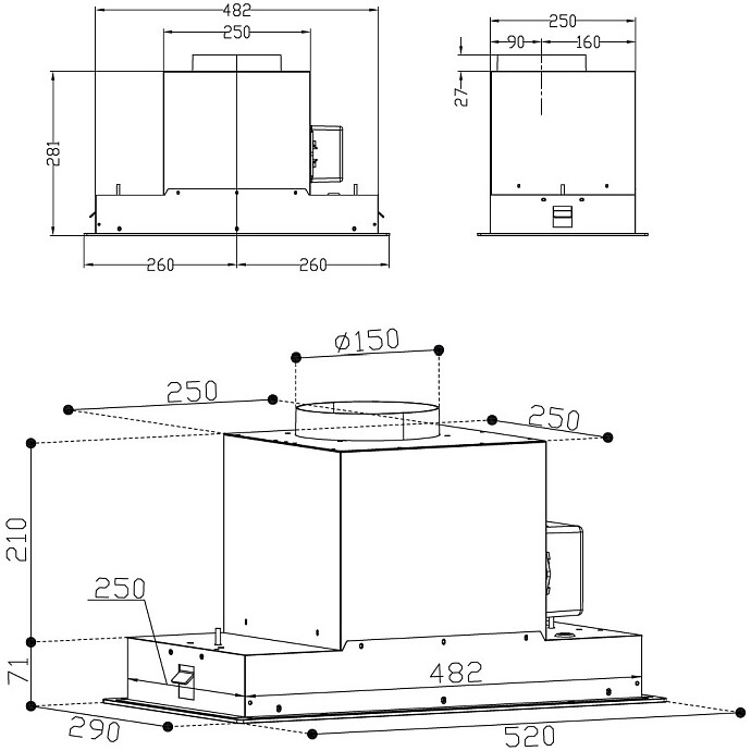 Вытяжка Korting KHI 6099 ICGN - фото 9