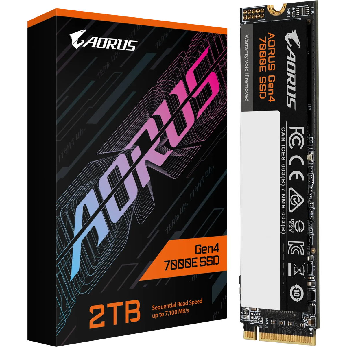 Накопитель SSD 2Tb Gigabyte AORUS Gen4 7000E (AG470E2TB) - фото 4