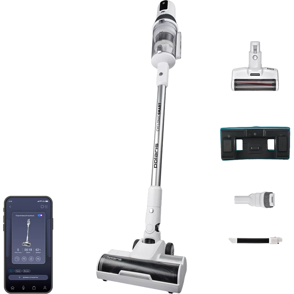 Пылесос Polaris PVCS 8200 Handstick Duo Pro Wi-Fi IQ Home White