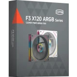 Вентилятор для корпуса PCcooler F3 X120 ARGB White (F3 X120 ARGB WH)