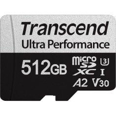 Карта памяти 512Gb MicroSD Transcend + SD адаптер (TS512GUSD340S) - фото 2